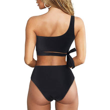 Load image into Gallery viewer, Women's One Shoulder High Waist Bikini