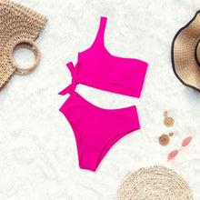 Load image into Gallery viewer, Women's One Shoulder High Waist Bikini