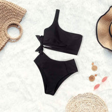 Load image into Gallery viewer, Women's One Shoulder High Waist Bikini