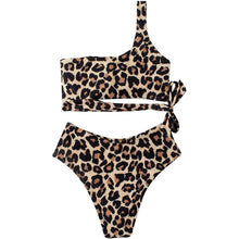 Load image into Gallery viewer, Women's One Shoulder High Waist Bikini