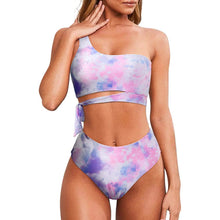 Load image into Gallery viewer, Women's One Shoulder High Waist Bikini