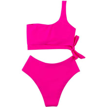 Load image into Gallery viewer, Women's One Shoulder High Waist Bikini