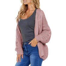 Load image into Gallery viewer, Womens Open Front Long Sleeve Chunky Knit Cardigan Sweaters Loose Outwear Coat