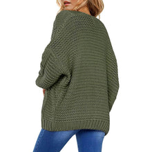 Load image into Gallery viewer, Womens Open Front Long Sleeve Chunky Knit Cardigan Sweaters Loose Outwear Coat