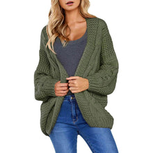 Load image into Gallery viewer, Womens Open Front Long Sleeve Chunky Knit Cardigan Sweaters Loose Outwear Coat