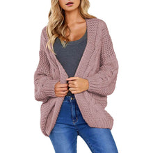 Load image into Gallery viewer, Womens Open Front Long Sleeve Chunky Knit Cardigan Sweaters Loose Outwear Coat