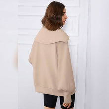 Load image into Gallery viewer, Womens Oversized Half Zip Pullover Sweatshirts Hoodie