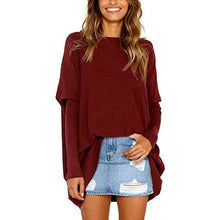 Load image into Gallery viewer, Women's Plain Oversized Loose Fitting Tunic Top