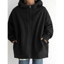 Load image into Gallery viewer, Women's Plus Size Jacket Zipper Pocket Solid Formal Long Sleeve