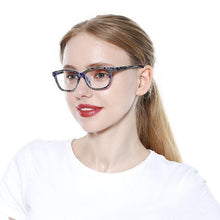 Load image into Gallery viewer, Womens Pocket Printed Reading Glasses With Matching Pouch Spring Hinge Presbyopic Reading Glasses For Women Anti Eyestrain Computer Reading TV Glasses Stylish Frame+1.0 To 4.0