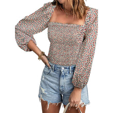 Load image into Gallery viewer, Women's Puff Long Sleeve Square Neck Tops