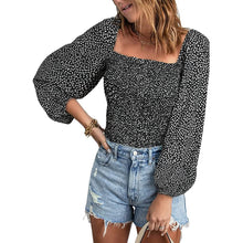 Load image into Gallery viewer, Women's Puff Long Sleeve Square Neck Tops
