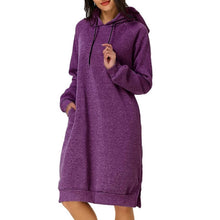 Load image into Gallery viewer, Womens Pullover Hoodie Dress