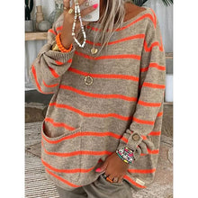 Load image into Gallery viewer, Women's Pullover Jumper Cable Knit Tunic Knitted Print Crew Neck