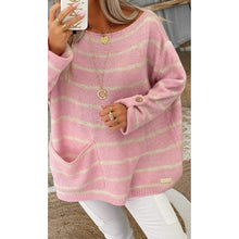 Load image into Gallery viewer, Women's Pullover Jumper Cable Knit Tunic Knitted Print Crew Neck