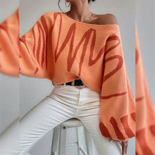 Load image into Gallery viewer, Women's Pullover Sweater Jumper Ribbed Knit Oversized Crew Neck