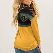 Load image into Gallery viewer, Women's Quarter Zip Color Block Pullover Sweatshirt