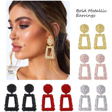 Load image into Gallery viewer, Women's Rectangular Geometric Drop Earrings