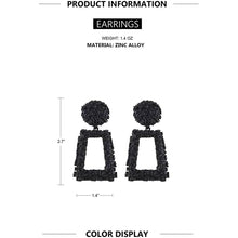 Load image into Gallery viewer, Women's Rectangular Geometric Drop Earrings
