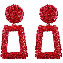 Load image into Gallery viewer, Women's Rectangular Geometric Drop Earrings