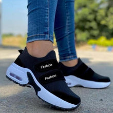 Load image into Gallery viewer, Womens Red Sneakers Air Cushion Shoes Woman Mesh Sneakers Breathable Flats Womens Casual Air Cushion Sneakers Lightweight Non Slip Sport Jogging Gym Fitness Workout Tennis Walking Espadrilles