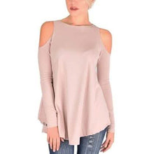 Load image into Gallery viewer, Women's Ribbed Cold-Shoulder Long-Sleeve Top - Assorted Sizes