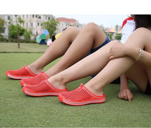 Load image into Gallery viewer, Womens Sandals Summer Fashion Hollow Out Breathable Beach Slippers Flip Flops EVA Massage Slippers Sandals Garden Clogs Shoes Women's Breathable Sandals Water Slippers