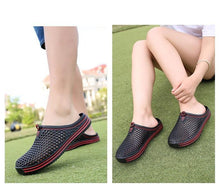 Load image into Gallery viewer, Womens Sandals Summer Fashion Hollow Out Breathable Beach Slippers Flip Flops EVA Massage Slippers Sandals Garden Clogs Shoes Women's Breathable Sandals Water Slippers