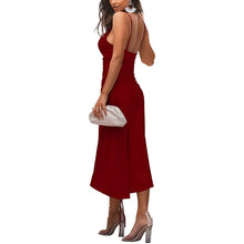 Load image into Gallery viewer, Women's Satin Spaghetti Strap Dress
