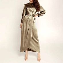 Load image into Gallery viewer, Women's Satin Swing Maxi Dress