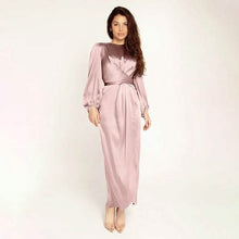 Load image into Gallery viewer, Women's Satin Swing Maxi Dress