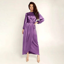 Load image into Gallery viewer, Women's Satin Swing Maxi Dress