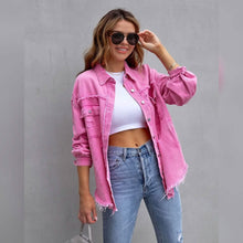 Load image into Gallery viewer, Women's Shacket Long Sleeve Denim