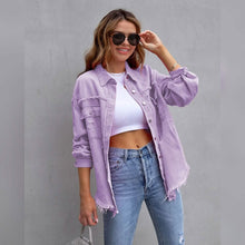 Load image into Gallery viewer, Women's Shacket Long Sleeve Denim