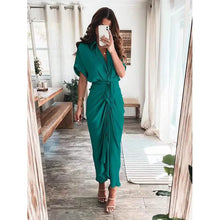 Load image into Gallery viewer, Women's Shirt Maxi Long Dress