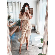 Load image into Gallery viewer, Women's Shirt Maxi Long Dress