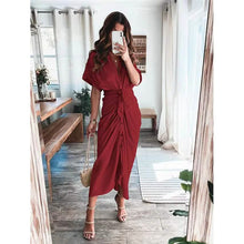 Load image into Gallery viewer, Women's Shirt Maxi Long Dress