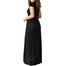Load image into Gallery viewer, Women's Short Sleeve Loose Casual Long Dresses with Pockets