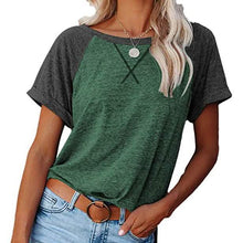 Load image into Gallery viewer, Women's Short Sleeve Raglan Crewneck T Shirts