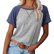Load image into Gallery viewer, Women's Short Sleeve Raglan Crewneck T Shirts