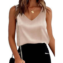 Load image into Gallery viewer, Womens Silk Satin Tank Tops