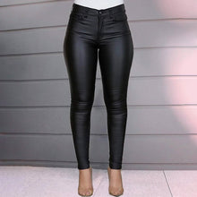 Load image into Gallery viewer, Women's Skinny Leather Pants