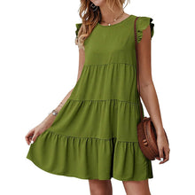 Load image into Gallery viewer, Women's Sleeveless Ruffle Sleeve Summer Dress