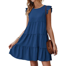 Load image into Gallery viewer, Women's Sleeveless Ruffle Sleeve Summer Dress