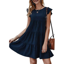 Load image into Gallery viewer, Women's Sleeveless Ruffle Sleeve Summer Dress