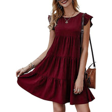 Load image into Gallery viewer, Women's Sleeveless Ruffle Sleeve Summer Dress