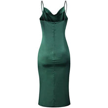 Load image into Gallery viewer, Women's Sleeveless Spaghetti Strap Satin Dress
