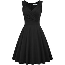 Load image into Gallery viewer, Women's Sleeveless Wrap V-Neck A-line Bridesmaid Cocktail Party Dress