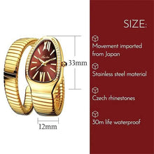 Load image into Gallery viewer, Women's Snake Shape Luxury Wrist Watch