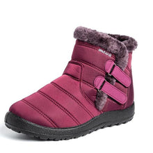 Load image into Gallery viewer, Womens Snow Boots Ankle Hook Look Fur Plush Inside Waterproof Down Winter Boots Shoes Winter Snow Boots Fur Lined Warm Ankle Boots Slip On Waterproof Outdoor Sport Booties